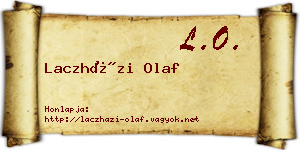 Laczházi Olaf névjegykártya